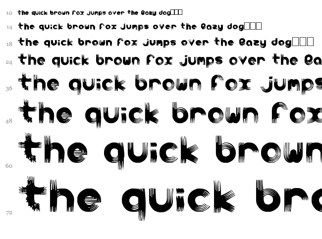 Carbonchaos font waterfall